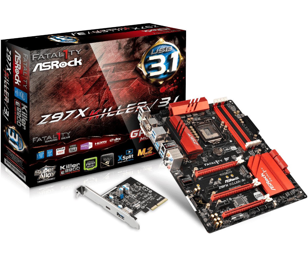 Asrock Fatal1ty Z97X Killer/3.1 - Motherboard Specifications